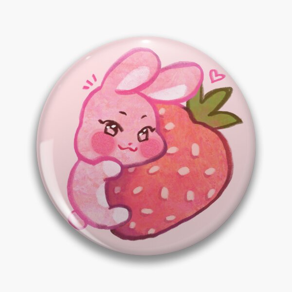 Item preview, Cute Pink Strawberry Bunny designed and sold by mororu.