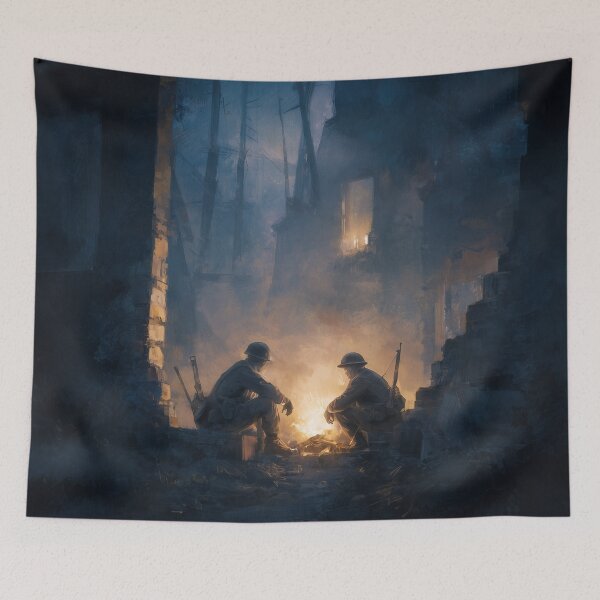 Item preview, Soldiers Resting Before Dawn designed and sold by Rtymer.