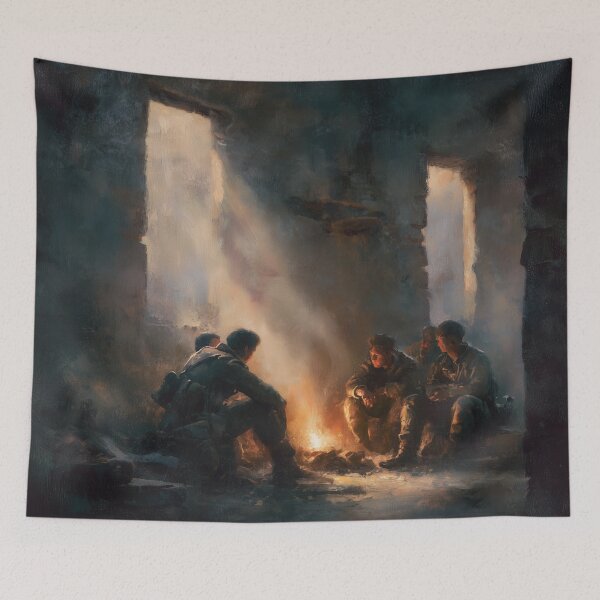 Item preview, Soldiers Resting Before Dawn designed and sold by Rtymer.