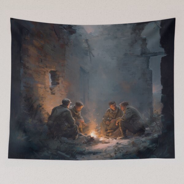 Item preview, Soldiers Resting Before Dawn designed and sold by Rtymer.