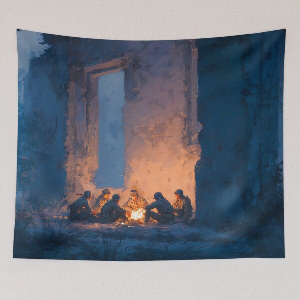 Item preview, Soldiers Resting Before Dawn designed and sold by Rtymer.