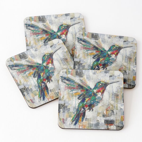 Item preview, Abstract Colourful Hummingbird Painting – Vibrant Modern Art designed and sold by Printpix.
