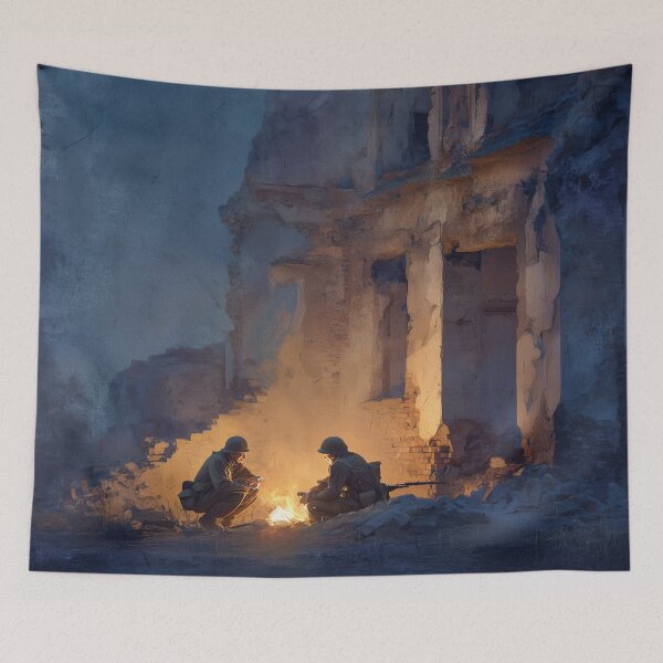 Item preview, Soldiers Resting Before Dawn designed and sold by Rtymer.