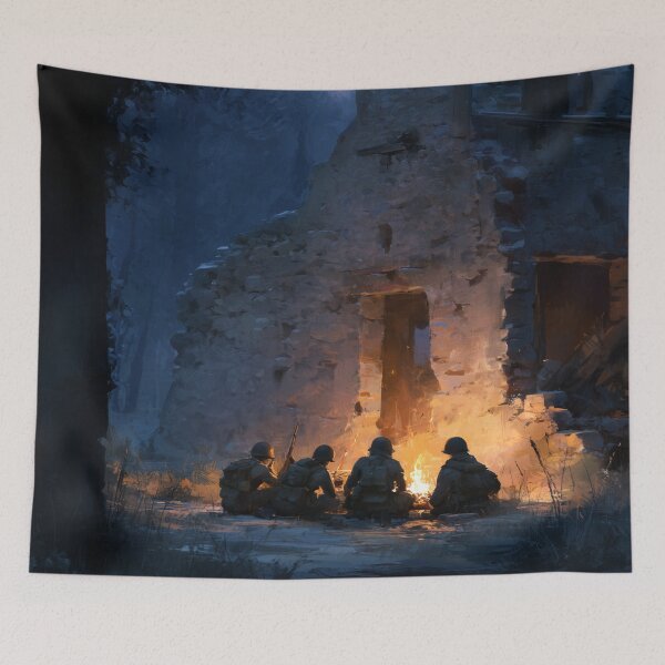 Item preview, Soldiers Resting Before Dawn designed and sold by Rtymer.