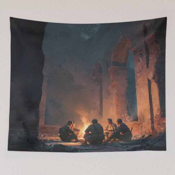Item preview, Soldiers Resting Before Dawn designed and sold by Rtymer.