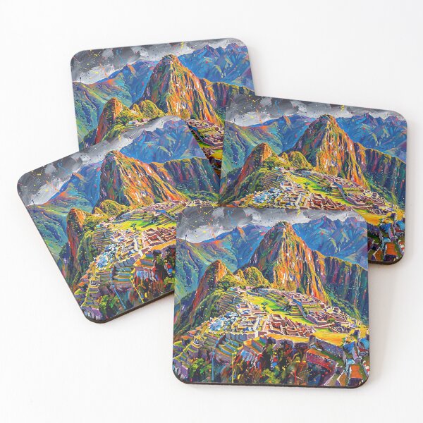 Item preview, Abstract Colorful Machu Picchu Painting designed and sold by Printpix.