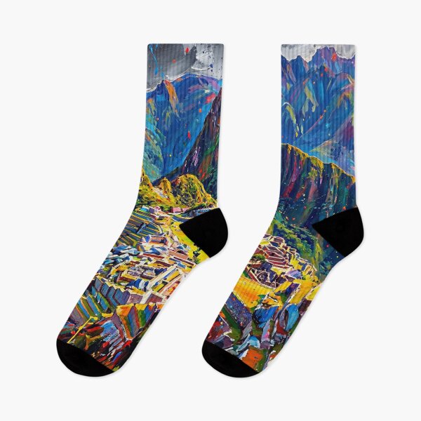 Item preview, Abstract Colorful Machu Picchu Painting designed and sold by Printpix.
