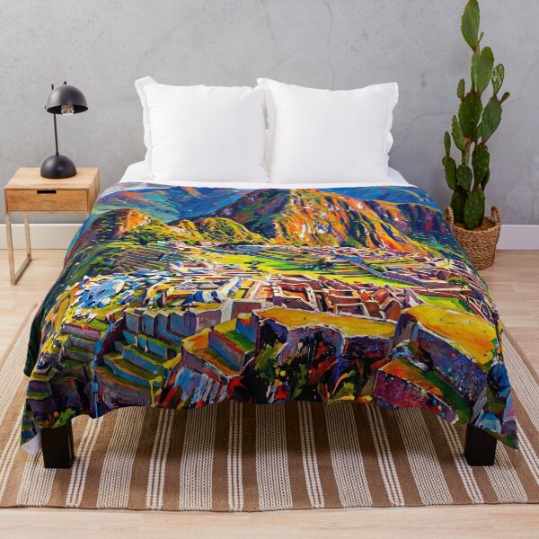 Item preview, Abstract Colorful Machu Picchu Painting designed and sold by Printpix.