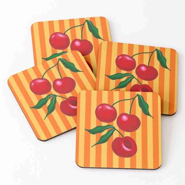 Item preview, Retro Cherry Pattern Orange Aesthetic designed and sold by joleyjl.