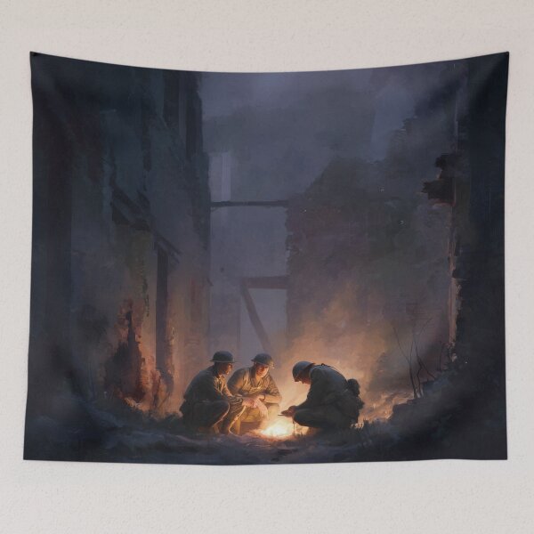 Item preview, Soldiers Resting Before Dawn designed and sold by Rtymer.