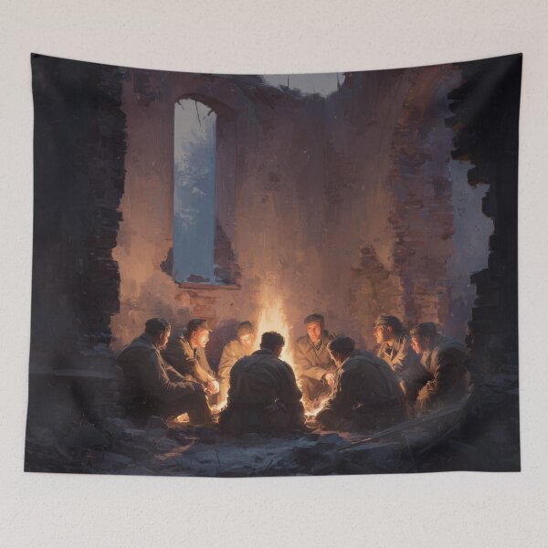 Item preview, Soldiers Resting Before Dawn designed and sold by Rtymer.