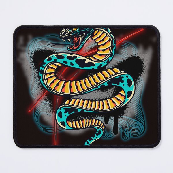 Item preview, Oldschool Tattoo Snake Graffiti Neon LED Design designed and sold by HIGHSQUARE.