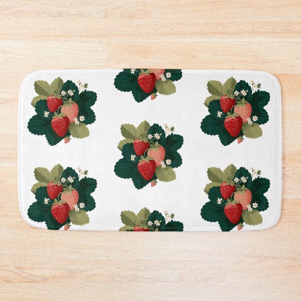 Item preview, Cute strawberries with blossoms designed and sold by MendaciousMina.