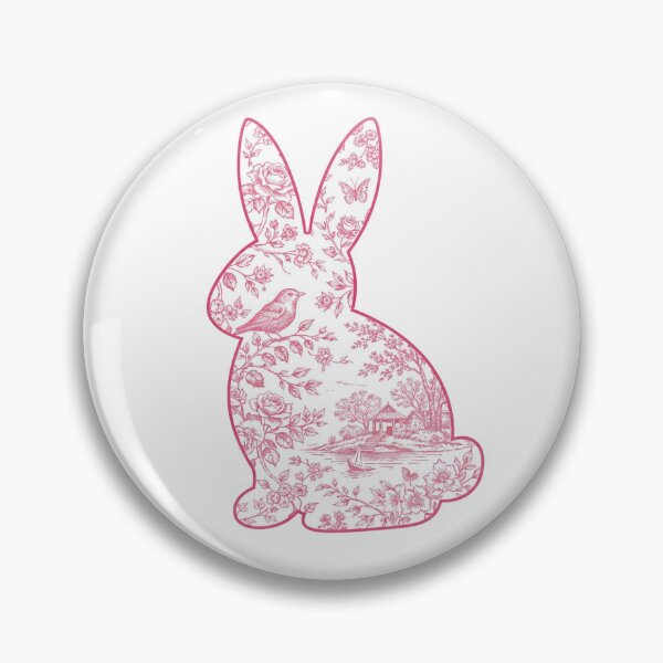 Item preview, Rabbit Toile de Jouy Silhouette designed and sold by stagedoorprint.