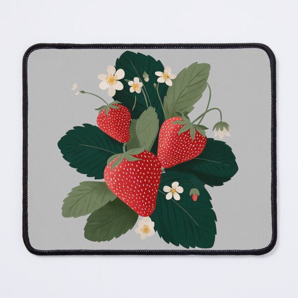 Artikelvorschau, Niedliche Erdbeeren mit Blüten entworfen und verkauft von MendaciousMina.