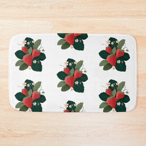 Item preview, Cute strawberries with blossoms designed and sold by MendaciousMina.
