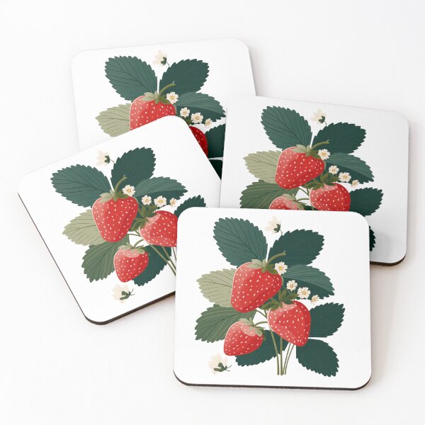Artikelvorschau, Niedliche Erdbeeren mit Blüten entworfen und verkauft von MendaciousMina.