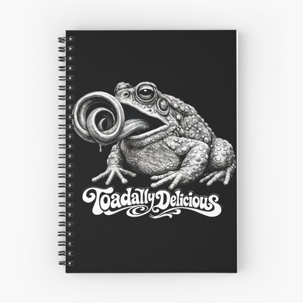 Item preview, Funny ‘Toadally Delicious’ Surreal Cottagecore Frog - Foodie Toad Fun Pun designed and sold by RustedToad.