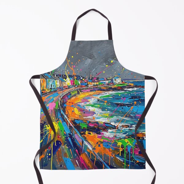 Item preview, Abstract Colourful Portstewart Northern Ireland Seaside Promenade Painting designed and sold by Printpix.