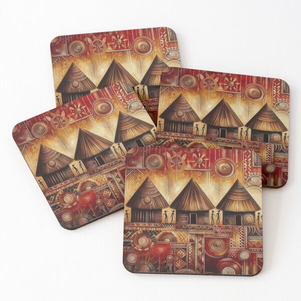 Item preview, Huts, Tribal Art Style  designed and sold by Shs-Kenya.