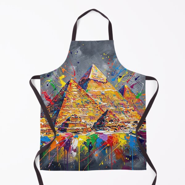 Item preview, Abstract Colourful Pyramids of Giza Painting – Vibrant Egypt Wall Art designed and sold by Printpix.