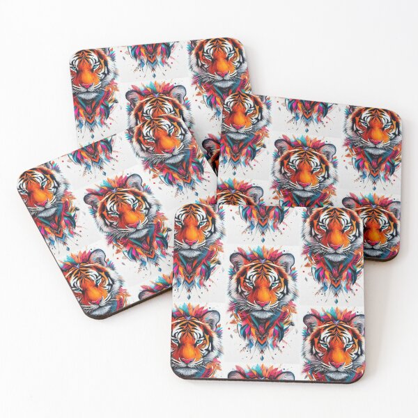 Item preview, Beatiful flowered Tiger head designed and sold by Joshuasanga76a.