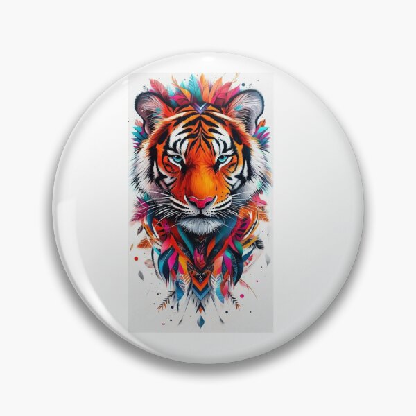 Item preview, Beatiful flowered Tiger head designed and sold by Joshuasanga76a.