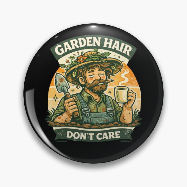 Item preview, Garden Hair Don't Care - Funny Retro Gardener for Men designed and sold by VeroChaos.