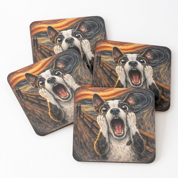 Item preview, Boston Terrier Panic - The Scream designed and sold by Blackberry Hill Design Co..