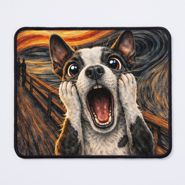 Item preview, Boston Terrier Panic - The Scream designed and sold by Blackberry Hill Design Co..