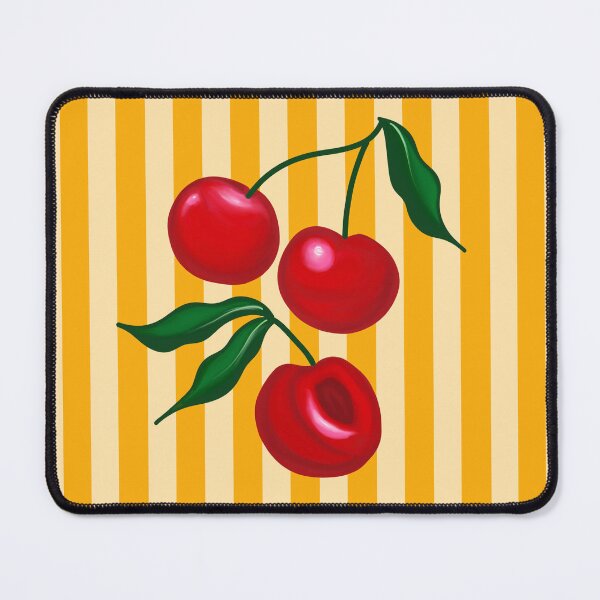 Item preview, Retro cherry pattern yellow aesthetic designed and sold by joleyjl.