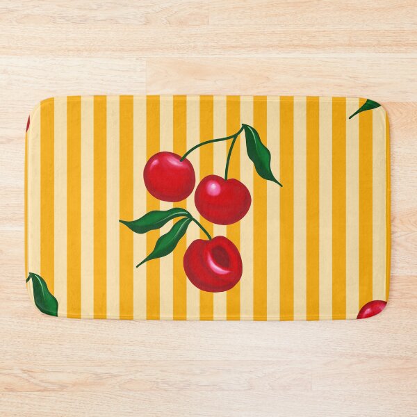 Item preview, Retro cherry pattern yellow aesthetic designed and sold by joleyjl.