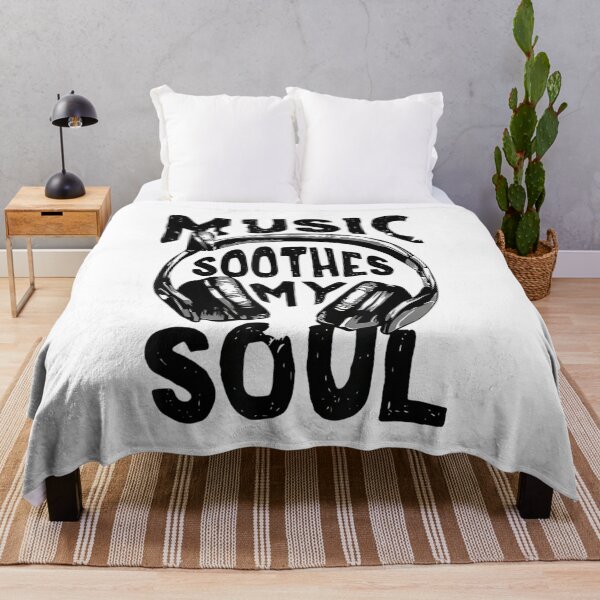 Item preview, Music Soothes My Soul Vintage Headphones Retro Musician Gift Hobby designed and sold by Ali-printshop.