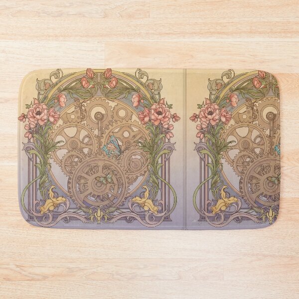 Item preview, SteamSteampunk Floral Clockwork - Art Nouveau Butterfly Gears Illustration punk Floral Clockwork - Art Nouveau Butterfly Gears Illustration designed and sold by VAGABOND12.