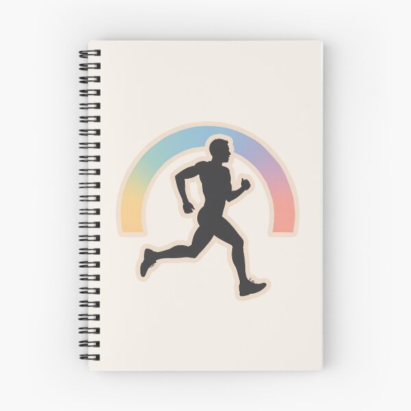 Item preview, Soft Strength Flow Runner – Minimalist Pastel Running Silhouette designed and sold by TrendMorphic.