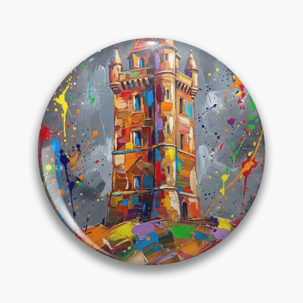 Item preview, Scrabo Tower Abstract Colourful Northern Ireland Art Print designed and sold by Printpix.