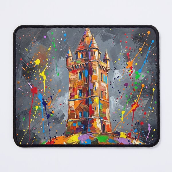 Item preview, Scrabo Tower Abstract Colourful Northern Ireland Art Print designed and sold by Printpix.