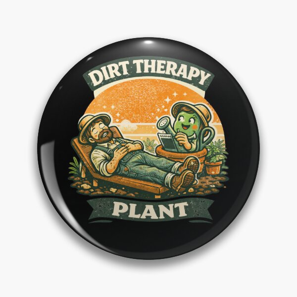 Item preview, Dirt Therapy - Funny Retro Gardening Humor for Men designed and sold by VeroChaos.