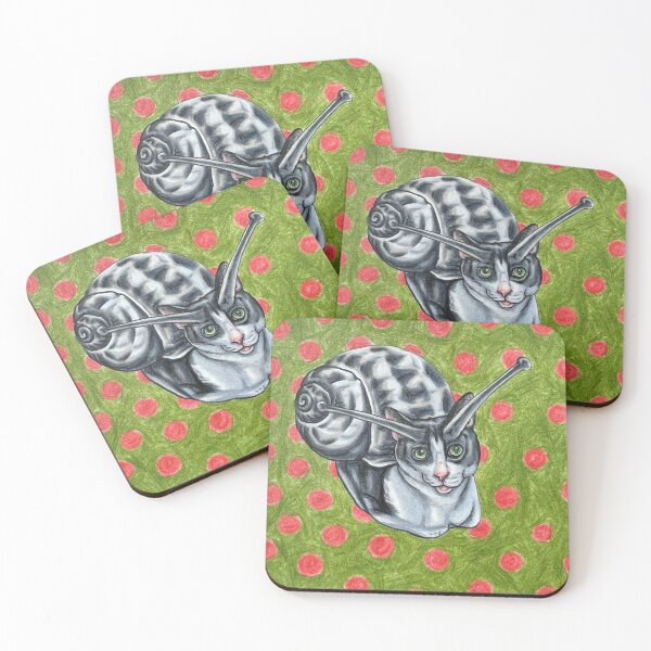 Item preview, Black and White Cat Snail designed and sold by RaLiz.