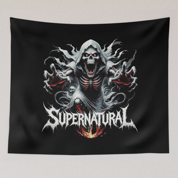 Item preview, Ghost Reaper Supernatural Horror Ethereal Flames Art designed and sold by DeimosArtIntl.