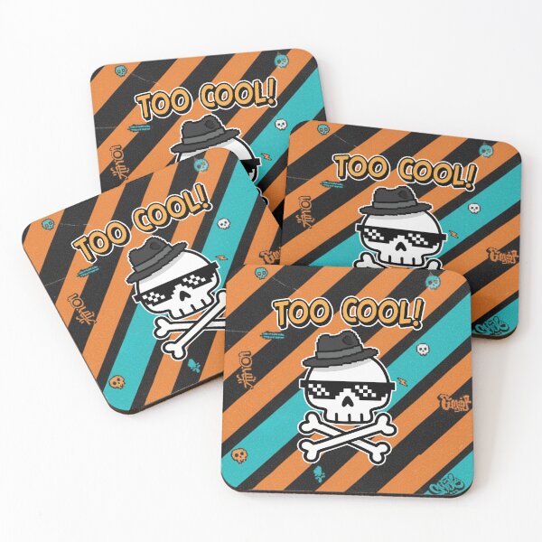 Item preview, Too Cool! Fedora Skull Pixel Sunglasses Cartoon designed and sold by Taridesign.