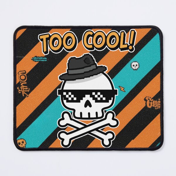 Item preview, Too Cool! Fedora Skull Pixel Sunglasses Cartoon designed and sold by Taridesign.