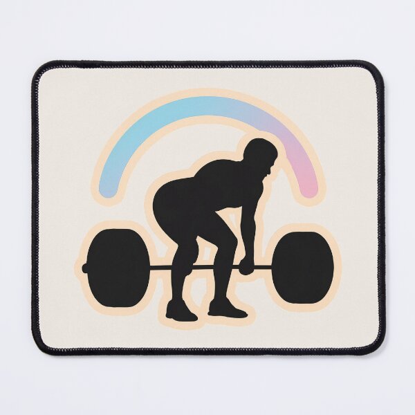 Item preview, Deadlift Silhouette Minimal Gym Art Sticker designed and sold by TrendMorphic.