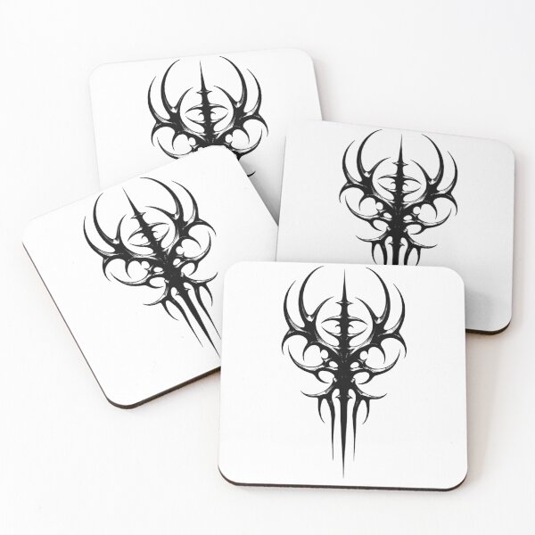 Item preview, Dark Thorned Gothic Emblem - Blackwork Symmetrical Tattoo Design designed and sold by Velvet Vulcan Art.