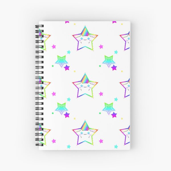 Rainbow Starry Kitty Spiral Notebook