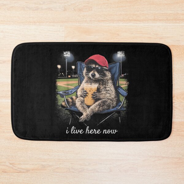 Item preview, i Live here Now Funny Racoon meme designed and sold by ivotee.