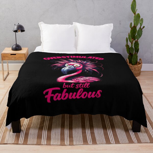 Item preview, Overstimulated But Still Fabulous Neurodivergent Flamingo designed and sold by Ali-printshop.