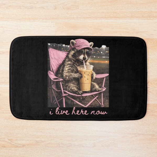 Item preview,  i Live here Now Funny Racoon meme designed and sold by ivotee.