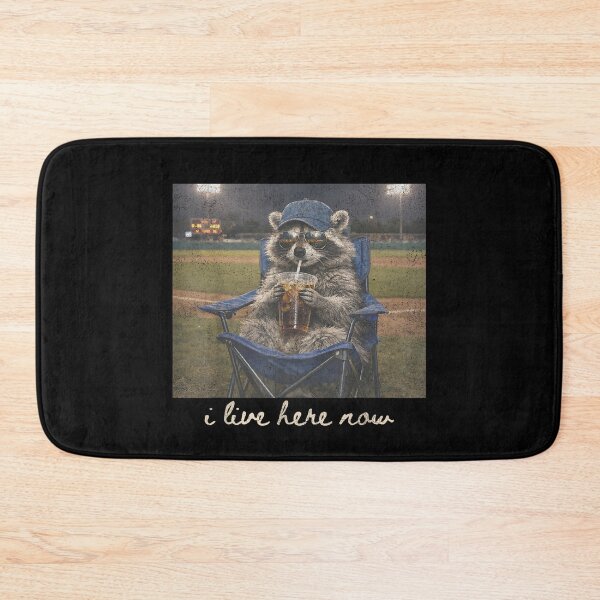 Item preview,  i Live here Now Funny Racoon meme designed and sold by ivotee.