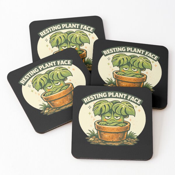 Item preview, Resting Plant Face - Funny Retro Monstera Gardener designed and sold by VeroChaos.